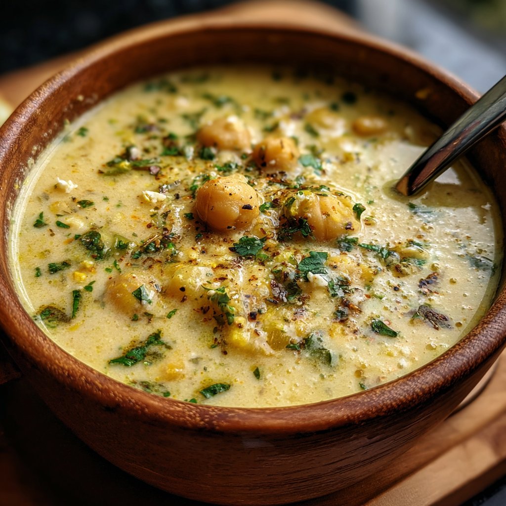 Creamy Lemon Chickpea Soup