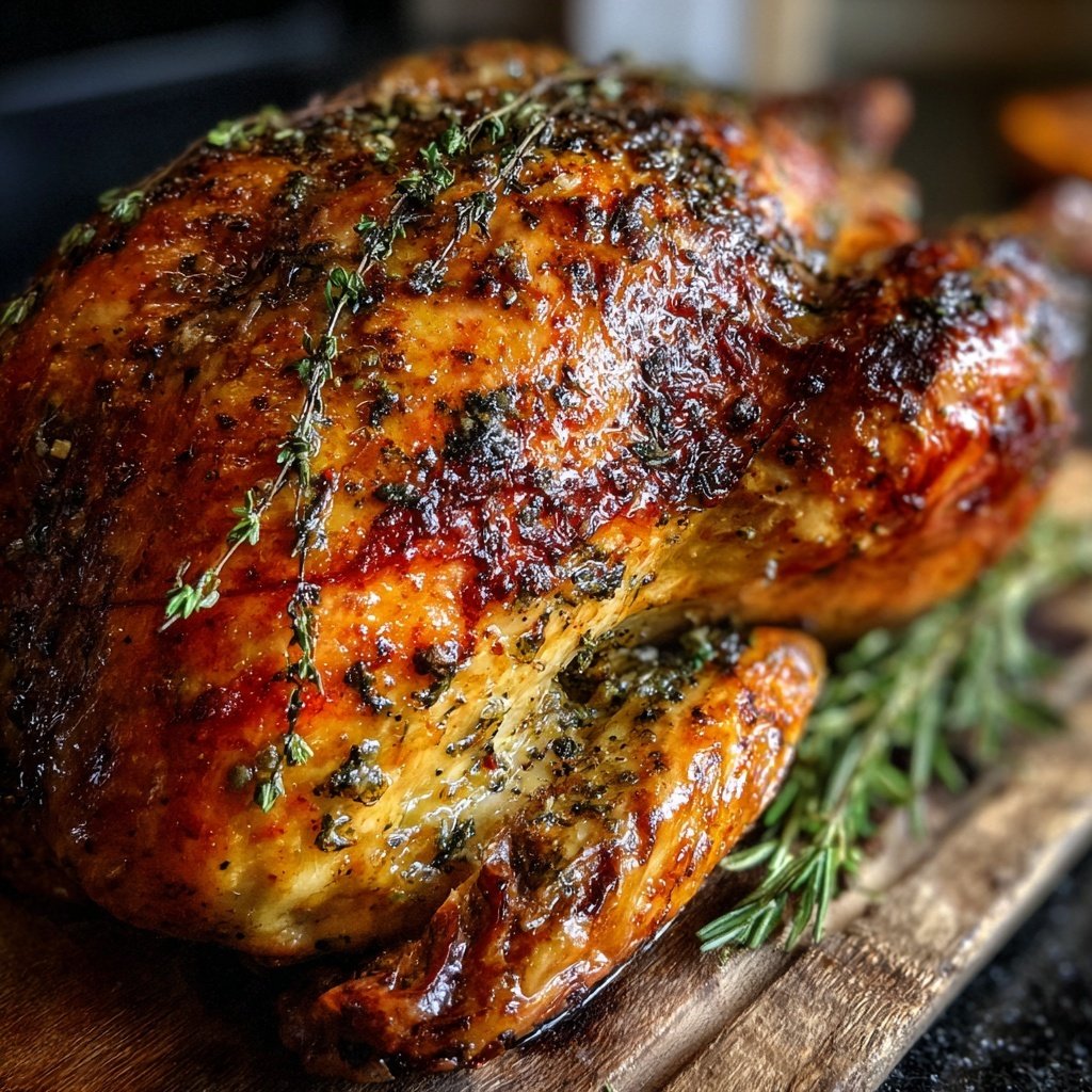 Seasonal & Festive Thanksgiving Herb Stuffed Turkey
