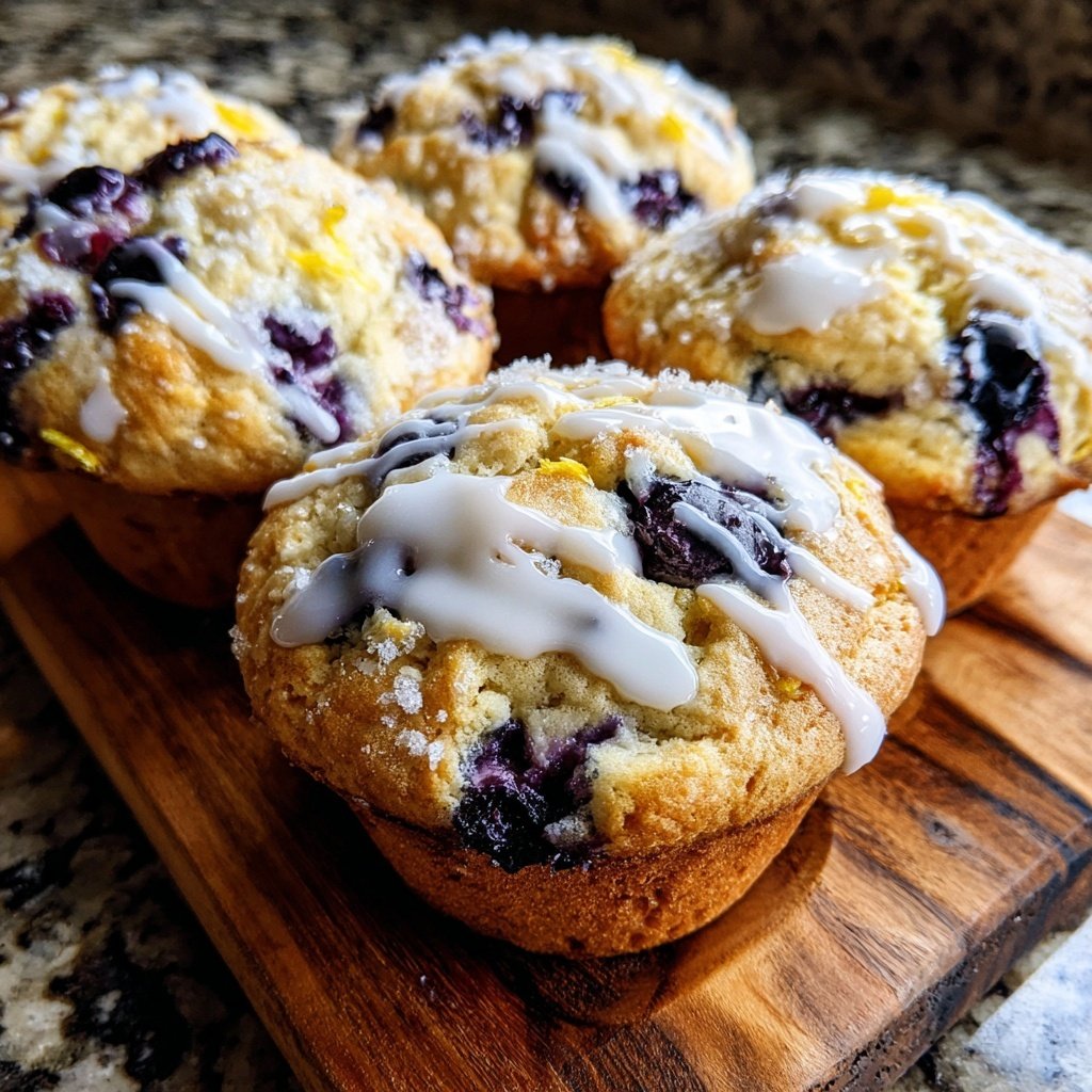 Lemon Blueberry Yogurt Muffins
