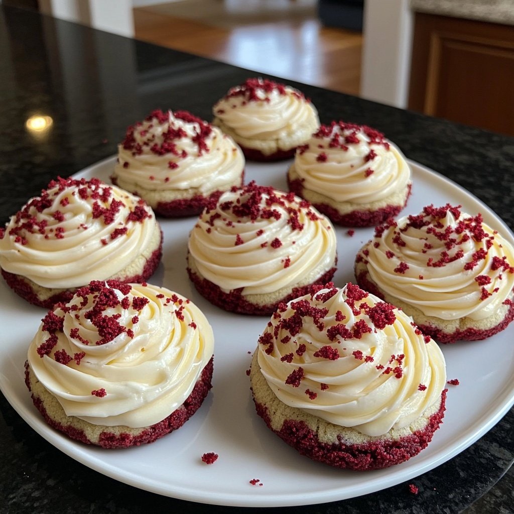 Crumbl Copycat Red Velvet Cupcake Cookies
