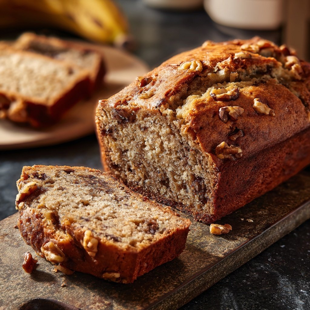 Classic Banana Bread With Walnuts