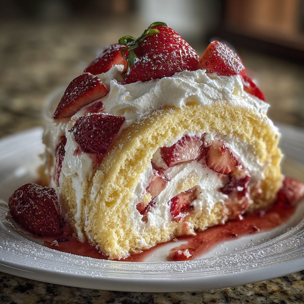 Classic Strawberry Shortcake Roll